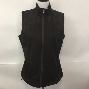 Ariat Women's Vest Embroidered Brown